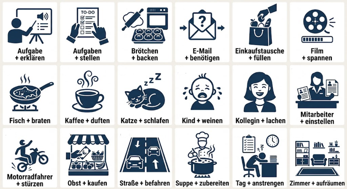 Übersicht Partizipen als Adjektive